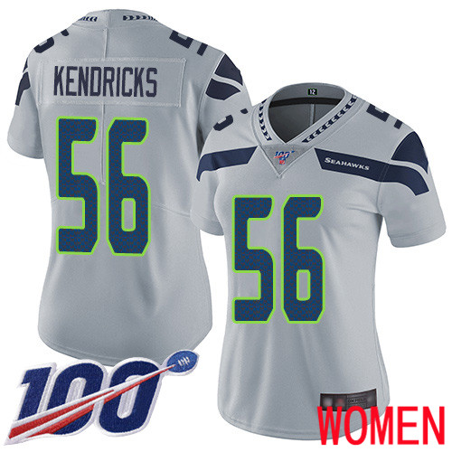 Seattle Seahawks Limited Grey Women Mychal Kendricks Alternate Jersey NFL Football #56 100th Season Vapor Untouchable